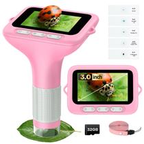 Microscópio digital BEBANG 1000X para crianças com tela de 3” Microscópio digital BEBANG 1000X para crianças com tela de 3”
