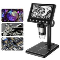 Microscópio Digital com Tela 4,3 Polegadas 30 FPS ampliação: 0 - 1000X Iluminação integrada