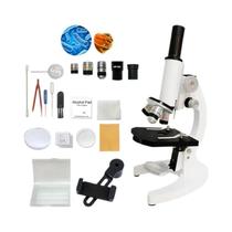 Microscópio Digital Infantil 64X-2400X Óptico Monocular Para Experiências De Ciências E Biologia