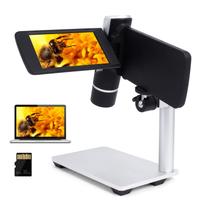 Microscópio Digital LINKMICRO LM203 200X com Suporte de Metal de 4 Polegadas