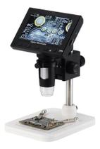 Microscópio Digital Lupa Zoom 1000x F4.5 Dm4 4.3 Lcd 8 Leds - Jiaxi