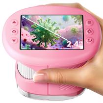 Microscópio Digital Odatay 4K 1000X Tela de 2,4" Rosa Microscópio Digital Odatay 4K 1000X Tela de 2,4" Rosa