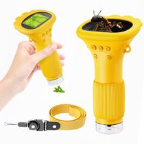 Microscópio digital portátil GinoCaco para crianças com tela de 2"