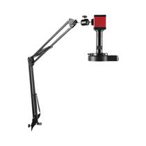 Microscópio Digital Profissional Com Zoom 150X HDMI VGA Câmera Lupa Suporte Ajustável LED Para