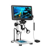 Microscópio Digital USB 1200x HD Rievbcau - Microscópio Eletrônico Profissional com 10 Luzes LED