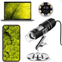 Microscópio Digital Usb Zoom Câmera Lente 1600X Celular Note