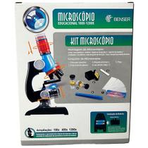 Microscópio educacional 100x-1200x - com inmetro