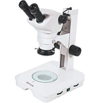 Microscópio Estereoscópico Binocular, Z 0,8X~5X, 8X~50X ilum Trans Refl LED 2W.