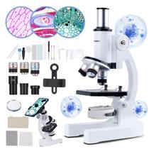 Microscópio Eyemocsin 40X-2000X para Crianças com LED e Lâminas