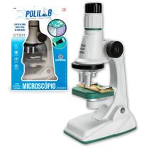 Microscópio Infantil Educacional Iniciante Stem Zoom 1200x - Polibrinq