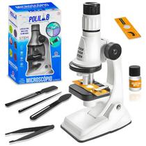 Microscópio Infantil Polibrinq Brinquedo STEM 1200x Portátil Kit Educacional