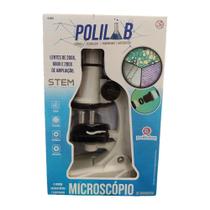 Microscópio infantil - stem - polibrinq - aumenta até 1200x