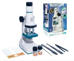 Microscópio Juvenil Portátil Óptico 3 Lentes 1200x - Rignel