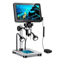 Microscópio Lcd Digital Eletrônico 1200x 7 Manutenção 1080p Profissional