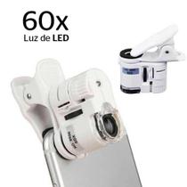 Microscópio Lupa 60x Luz de Led para Celular GT643 - Lorben
