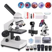 Microscópio Monocular Composto Poothoh - Ampliação de 40x a 2000x Microscópio Monocular Composto Poothoh - Ampliação de 40x a 2000x