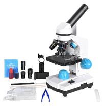 Microscópio Monocular Óptico Profissional 2000X Led 110/220V