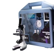 Microscópio Optic-1 Uranum Óptico Monocular 300x 600x 1200x Para Crianças e Adultos