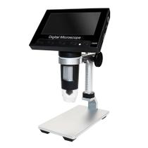 Microscópio Portátil Cabo USB LED Digital Com Tela HD 4.3 1000x Vedo