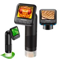 Microscópio Portátil Digital LCD IPS 2'' 400 - 800x Com Led