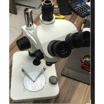 Microscopio trinocular 70x50 BRANCO + Luz de Led 144 + Lente 0,5