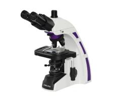 Microscópio Trinocular Ótica Finita Acromático LED 1600x com Contraste de Fase 1600x