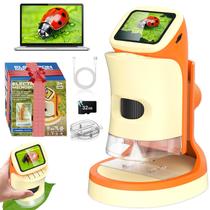 Microscópio Uarzt 2 em 1 Pocket 1000X 2.0" com tela HD