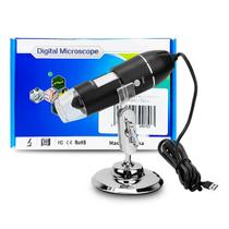 Microscópio Usb Digital Hd 1000X Com 8 Leds Ajustáveis Foco 15-40Mm Compatível Windows E Mac Analise Capilar