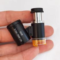 Microscópio UV LED De Bolso 60X Mini Lupa Portátil Para Joalheiros Lupa Macro Lens Zoom