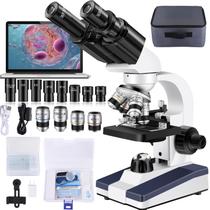 Microscópio Woehrsh WF10x e WF25x Oculares 40X-2500X com HD USB Microscópio Woehrsh WF10x e WF25x Oculares 40X-2500X com HD USB