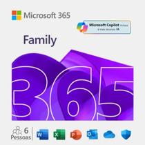 Microsoft 365 Family 6 usuários 1TB one drive cada - 12 Meses