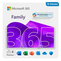 Microsoft 365 Family 6 usuários 1TB one drive cada - 15 Meses