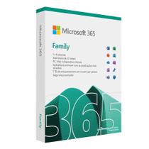 Microsoft 365 Family 6 Usuários (PC e Mac), assinatura anual, mídia física, 6GQ-01543 MICROSOFT
