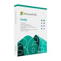 Microsoft 365 Family 6 Usuários (PC e Mac), assinatura anual, mídia física, 6GQ-01543  MICROSOFT