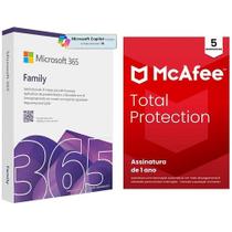 Microsoft Office 365 Family com McAfee Total Protection Para 5 dispositivos