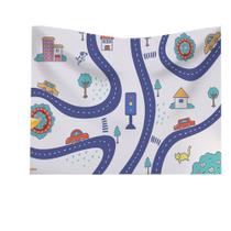 Microtecido de parede Tapeçaria Cartoon World Map 150x130cm