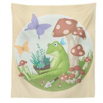 Microtecido de parede Tapeçaria Frog Mushroom 150x100cm Decoração de quarto