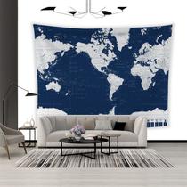 Microtecido de parede Tapeçaria World Map 150x130cm para quarto Microtecido de parede Tapeçaria World Map 150x130cm para quarto