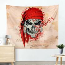 Microtecido Tapestry Horror Halloween Skeleton Wall 150x130cm Microtecido Tapestry Horror Halloween Skeleton Wall 150x130cm