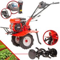 Microtrator Descompactador À Gasolina Kawashima MCG780A 212cc 7HP 4T Completo Profissional e Robusto Com Câmbio de 3 Marchas, Lanterna e 24 Lâminas Cultivadoras Ideal Para Remexer e Afofar Solo
