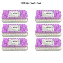 Microtubo Edta K2 Roxo Kit Com 300 Microtubos De Coleta 6 Racks