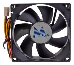 Microventilador 12v 3 fios 80x80x25mm quadrado -mtek vnt8080