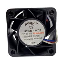Microventilador Fan 40x40mm 12v 13000rpm Nework Rolamento Microventilador Fan 40x40mm 12v 13000rpm Nework Rolamento