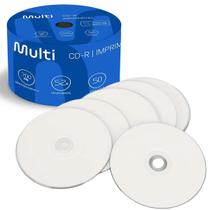 Mídia CD-R 52x 50 Unidades Printable Imprimível Branco Mídia CD-R 52x 50 Unidades Printable Imprimível Branco