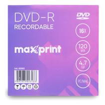 Mídia Dvd-R Gravável 1x16X 120MIN 4.7GB Envelope Maxprint