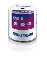 Midia Dvd -R Vel. 08X - 100 Un. Shrink - DV100 - Multilaser Midia Dvd -R Vel. 08X - 100 Un. Shrink - DV100 - Multilaser