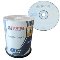 Mídia Gravável DVD-R 8x 4.7GB Roma 100 Und. Virgem