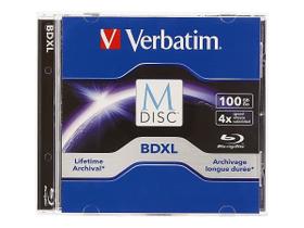 Mídia gravável em Blu-Ray em branco Verbatim M DISC BDXL 100GB