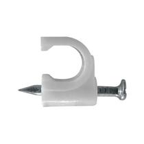 Miguelao Fixa Fio P/ Cabo Coaxial 7mm C/ Prego Pacote 100 Pç