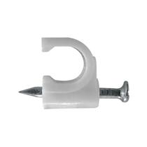 Miguelao Fixa Fio P/ Cabo Coaxial 7mm C/ Prego Pacote 100 Pç